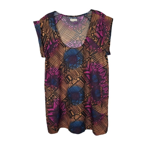 Silence + Noise Size M Dress Tunic Pullover Tribal Boho Pockets Urban Outfitters - Picture 2 of 6